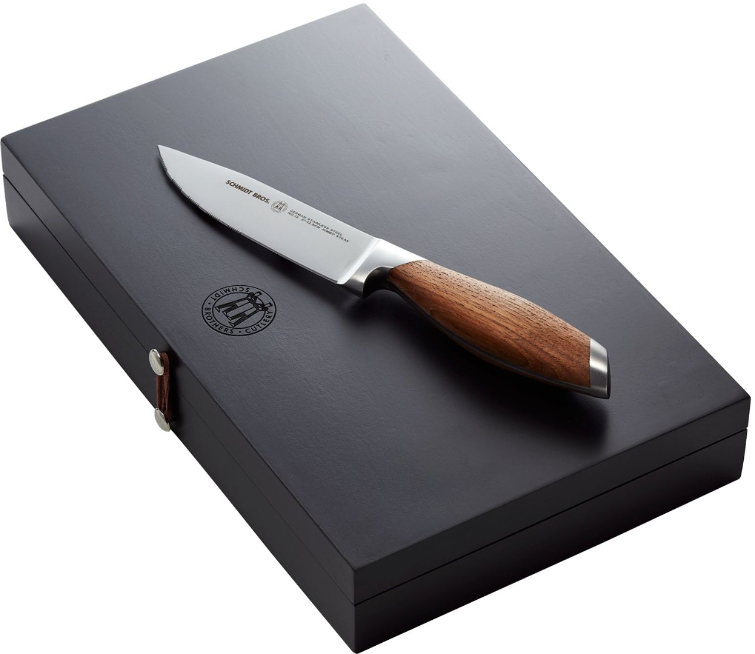 Schmidt Brothers - 4-Piece Steak Knife Set - Teak Wood/Stainless Steel