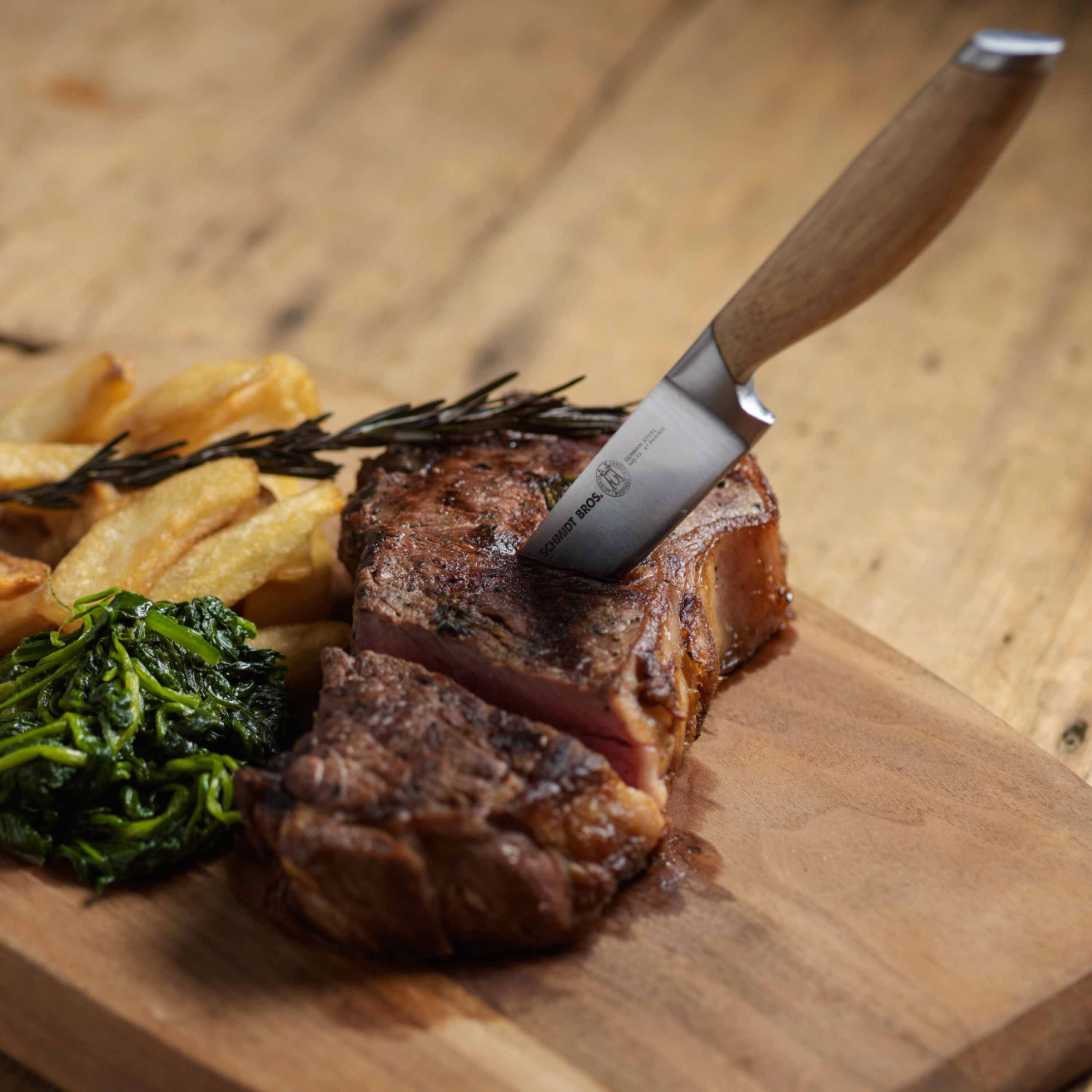 Best Buy Schmidt Brothers 4Piece Steak Knife Set Teak Wood/Stainless