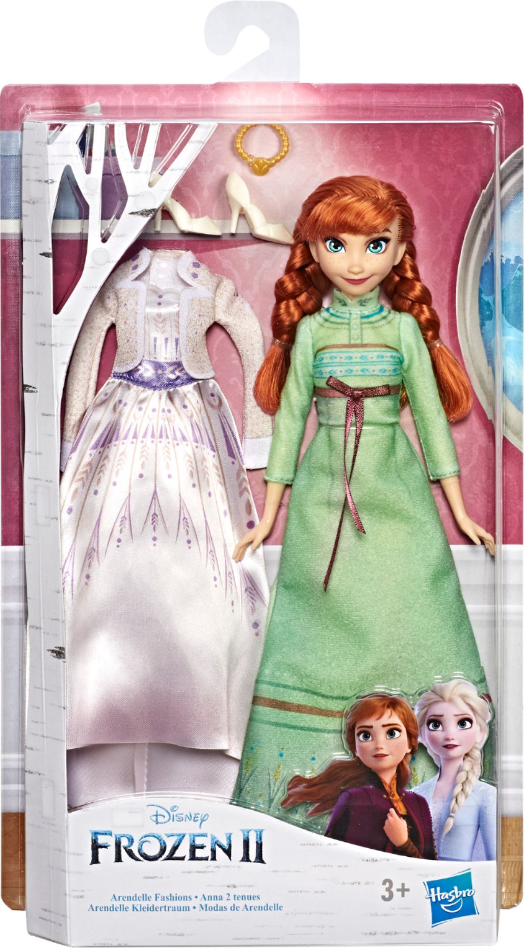 Frozen II Elsa Doll W/ 2 Outfits Purple Dress Arendelle Fashions Disney Kids Toy 