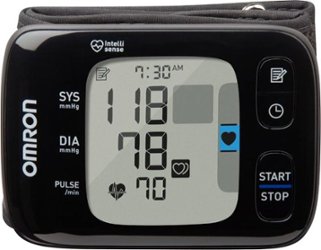 Omron - 7 Series - Wireless Wrist Blood Pressure Monitor - Black/Gray - Front_Zoom