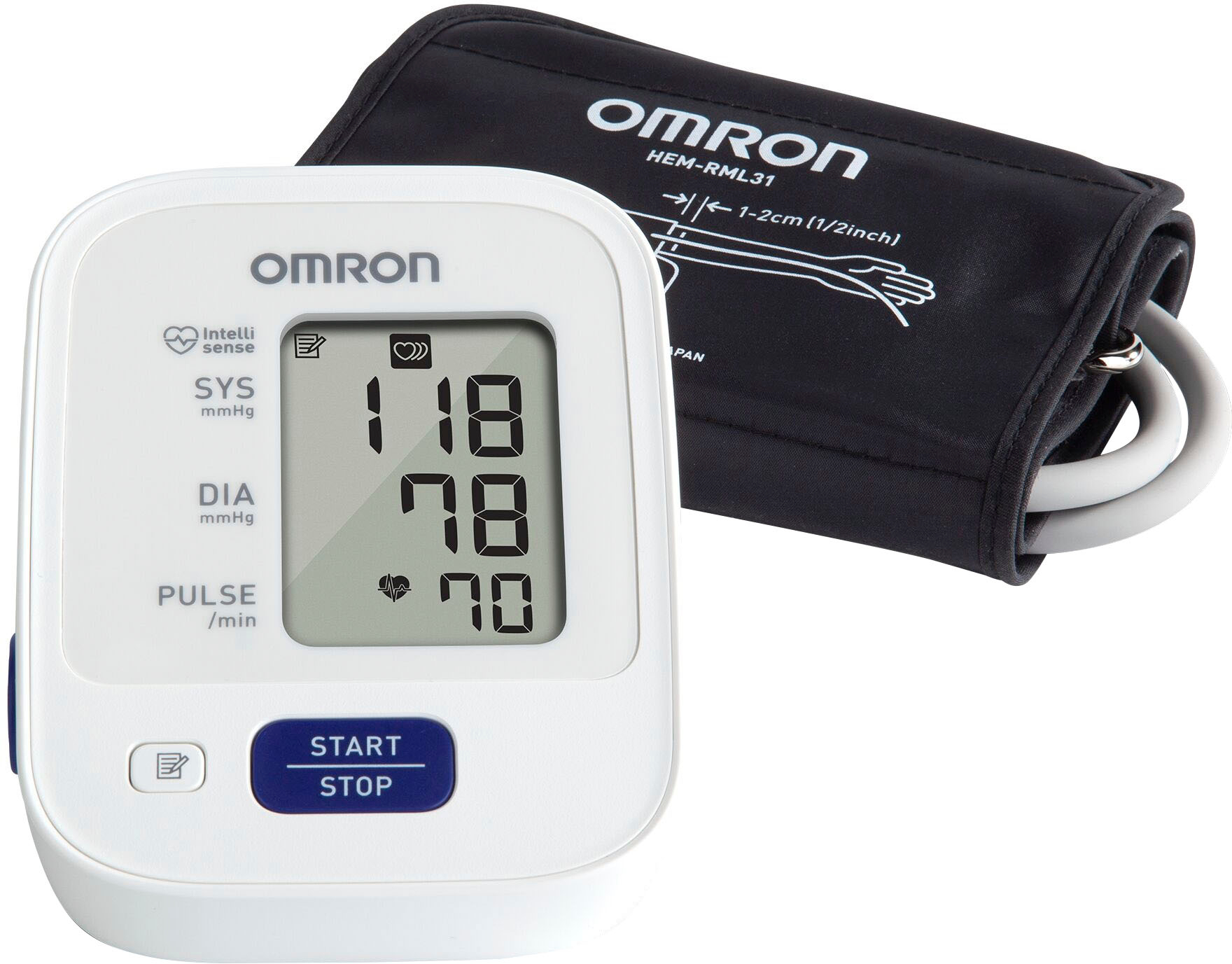 Easy@Home Digital Blood Pressure Monitor Upper Arm with Pulse Rate Indicator, AC