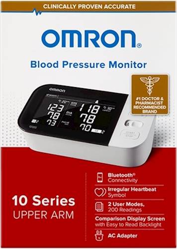 Omron - 10 Series Automatic Blood Pressure Monitor - Black/White was $99.99 now $68.99 (31.0% off)