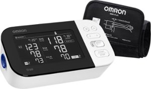 Omron - 10 Series - Wireless Upper Arm Blood Pressure Monitor - Black/White - Front_Zoom