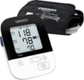 Front. Omron - 5 Series - Wireless Upper Arm Blood Pressure Monitor - White/Black.