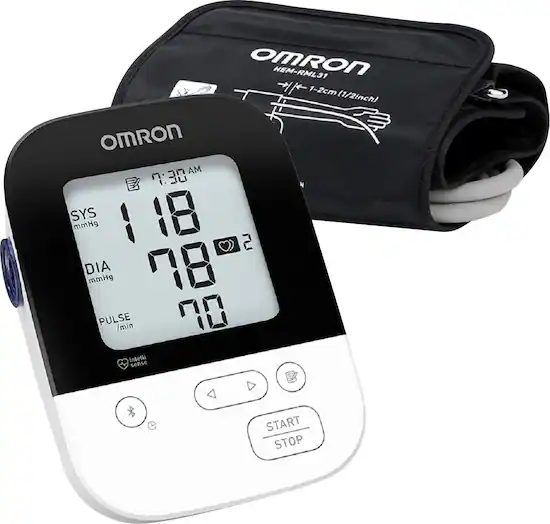 Omron 5 Series Wireless Upper Arm Blood Pressure Monitor White Black BP7250 Best Buy