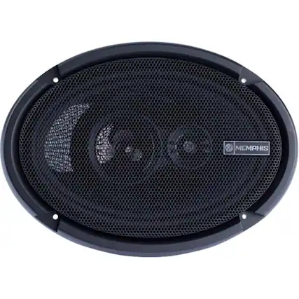 Front. Memphis Car Audio - Power Reference 6" x 9" 3-Way Car Speakers (Pair) - Black.