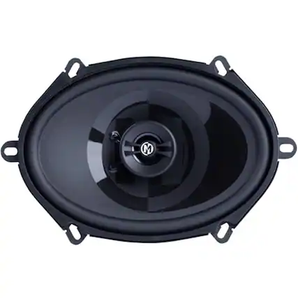 Front. Memphis Car Audio - Power Reference 5" x 7" 2-Way Car Speakers (Pair) - Black.