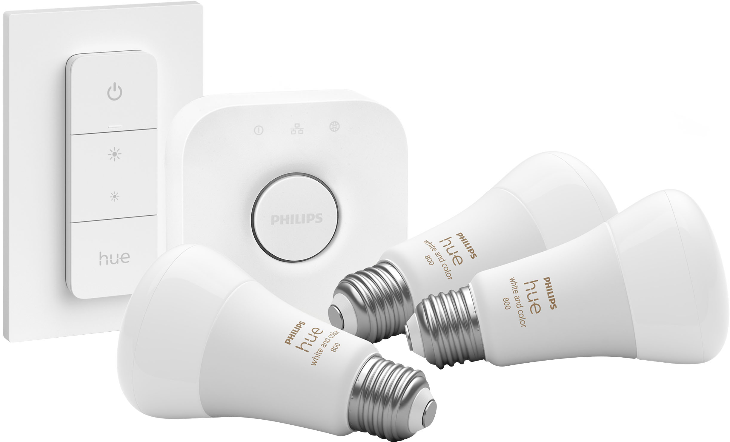 Philips Hue A19 60W LED Smart Light Bulb in White (3-Pack)