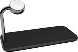ZENS - 20W Qi Certified Wireless Charging Pad for iPhone®/Android - Black - Front_Zoom