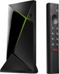 Front. NVIDIA - SHIELD Android TV Pro - 16GB - 4K HDR Streaming Media Player with Google Assistant and GeForce NOW - Black.