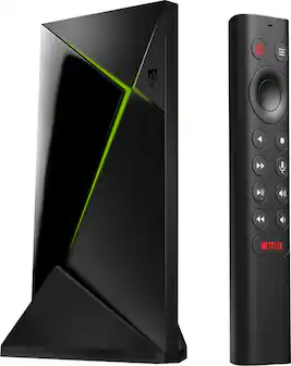 NVIDIA - SHIELD Android TV Pro - 16GB - 4K HDR Streaming Device with Google Assistant and GeForce NOW - Black