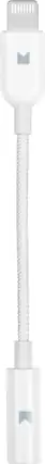 Front. Modal™ - 1.5" Lightning-to-3.5mm Lightning Adapter - White.