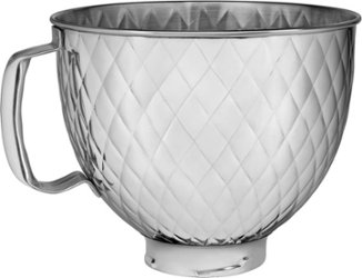 KitchenAid - 5-Quart Quilted Stainless Steel Bowl - Polished Stainless Steel - Angle_Zoom