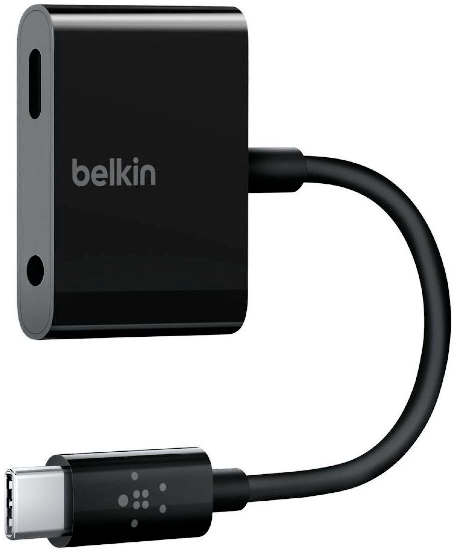 Belkin RockStar 3.5mm Audio USB-C Charge Adapter Black F7U080BTBLK - Best Buy