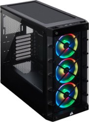 CORSAIR - iCUE 465X RGB ATX Mid-Tower Smart Case - Black - Front_Zoom
