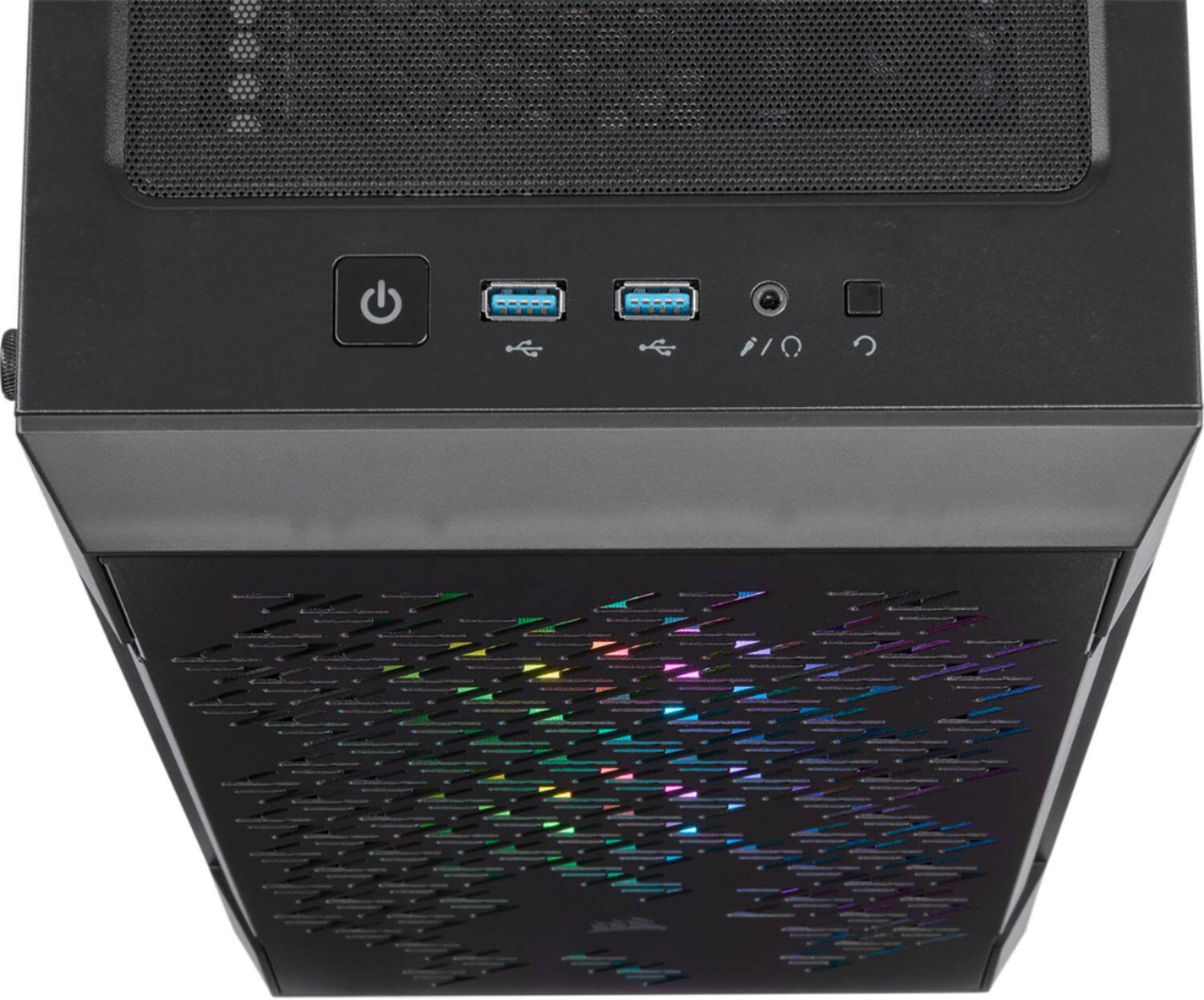 Alt View 12. CORSAIR - iCUE 220T RGB Airflow ATX Mid-Tower Smart Case.