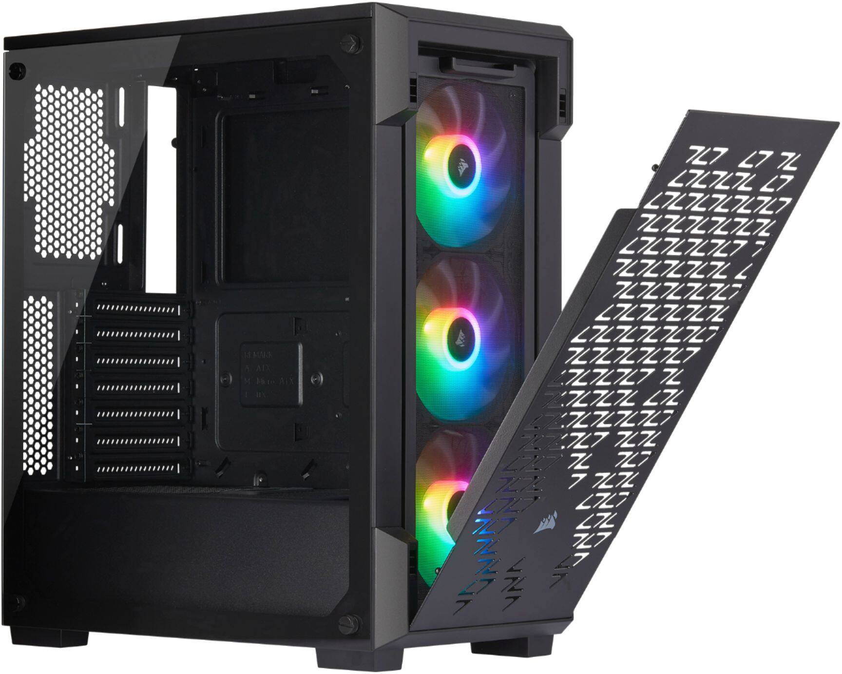 Alt View 17. CORSAIR - iCUE 220T RGB Airflow ATX Mid-Tower Smart Case.