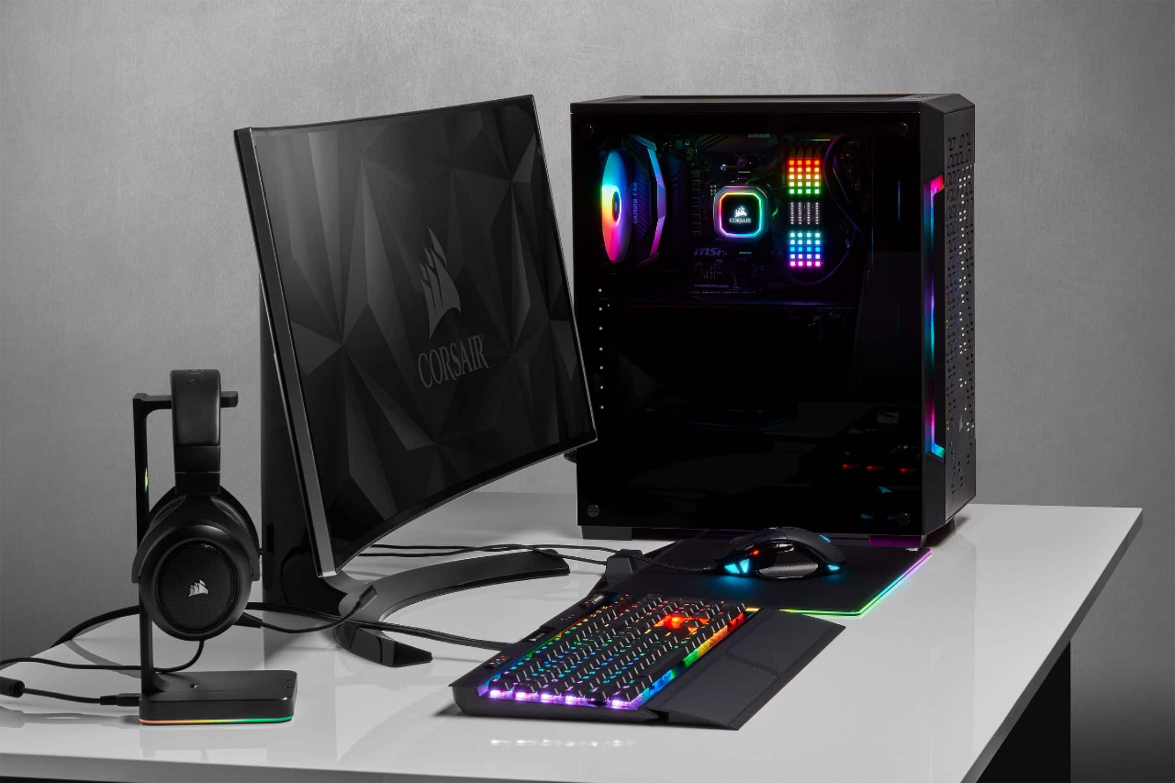 Alt View 21. CORSAIR - iCUE 220T RGB Airflow ATX Mid-Tower Smart Case.