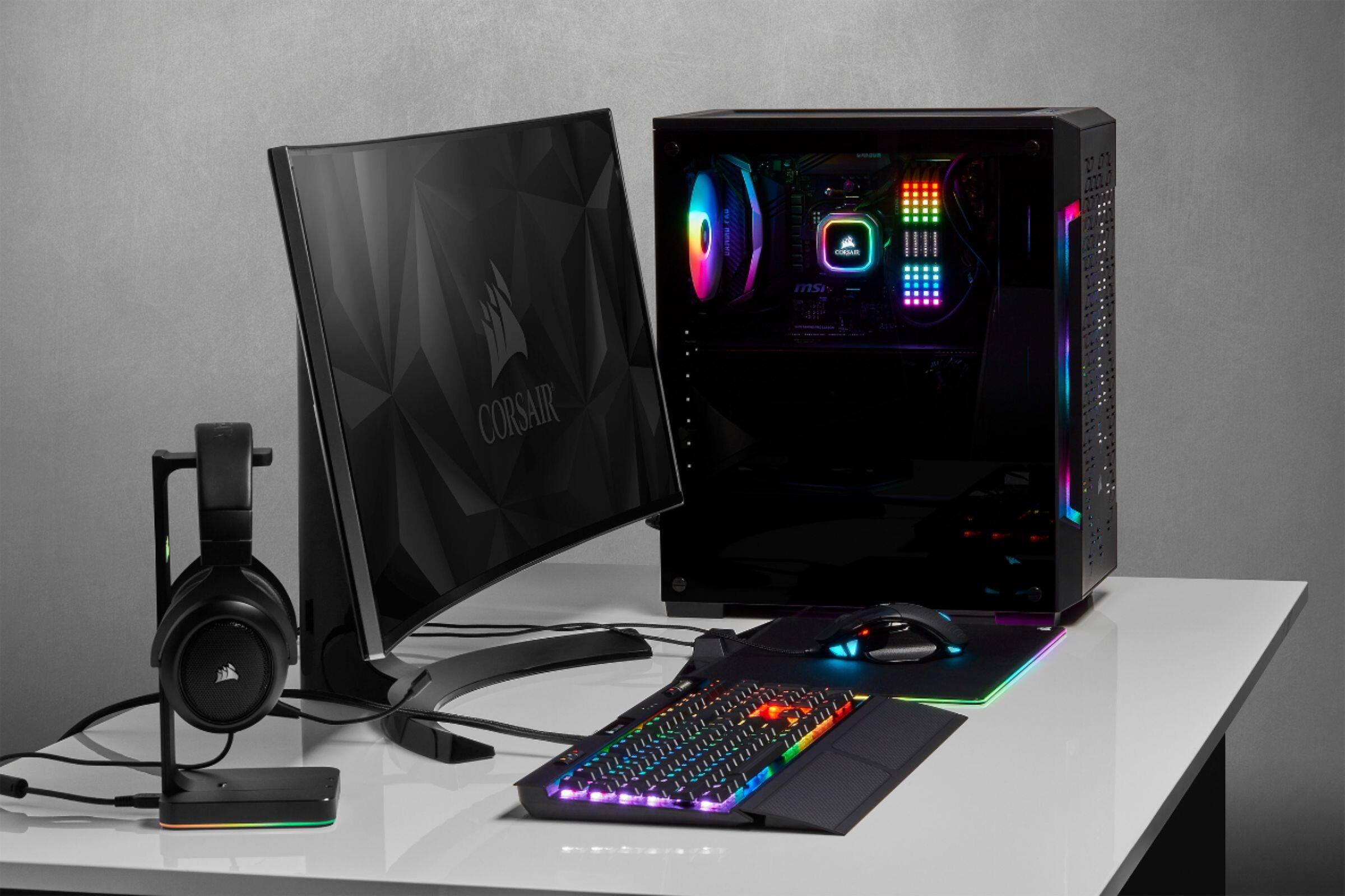 Alt View 21. CORSAIR - iCUE 220T RGB Airflow ATX Mid-Tower Smart Case.