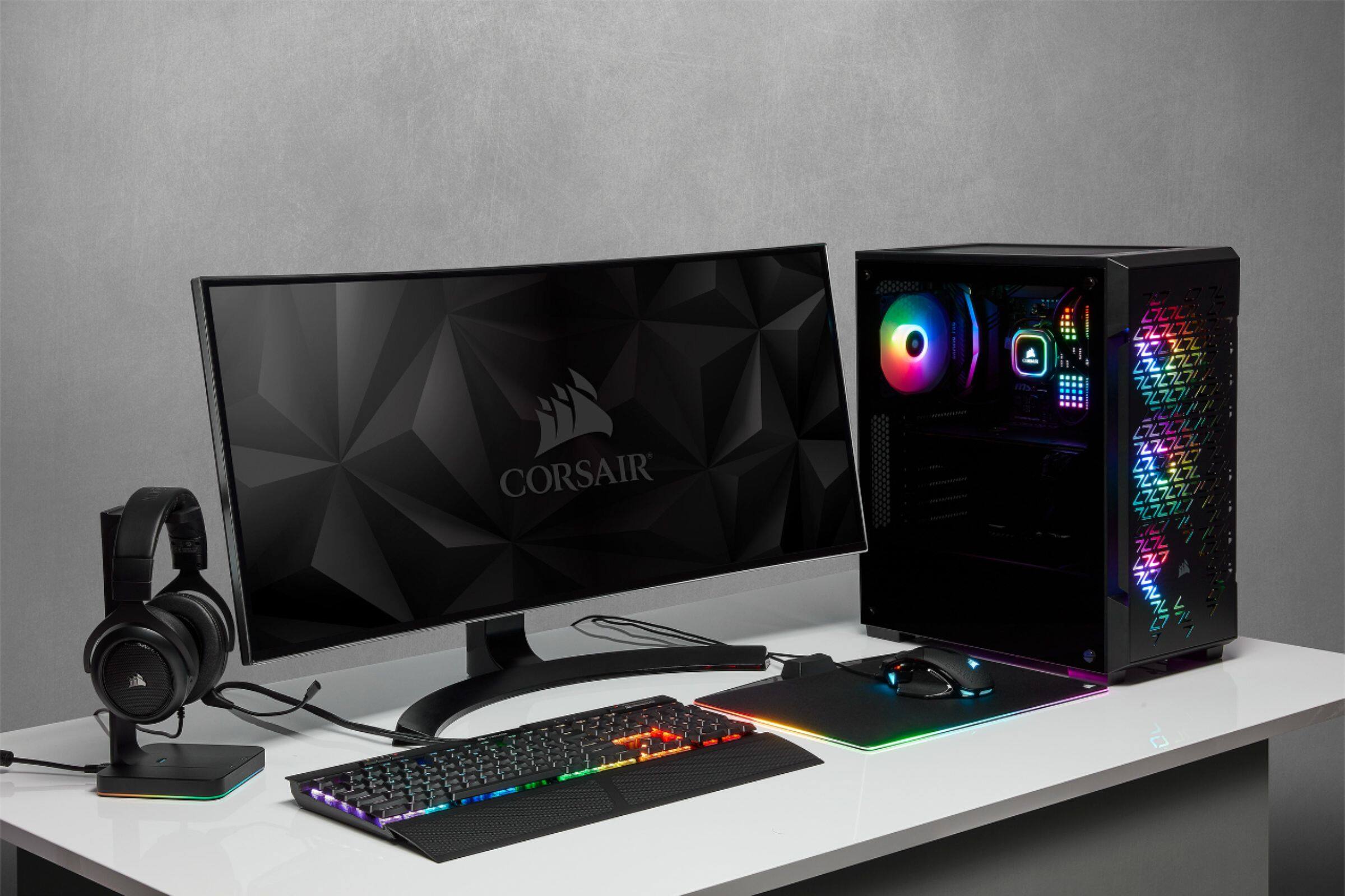 Alt View 23. CORSAIR - iCUE 220T RGB Airflow ATX Mid-Tower Smart Case.