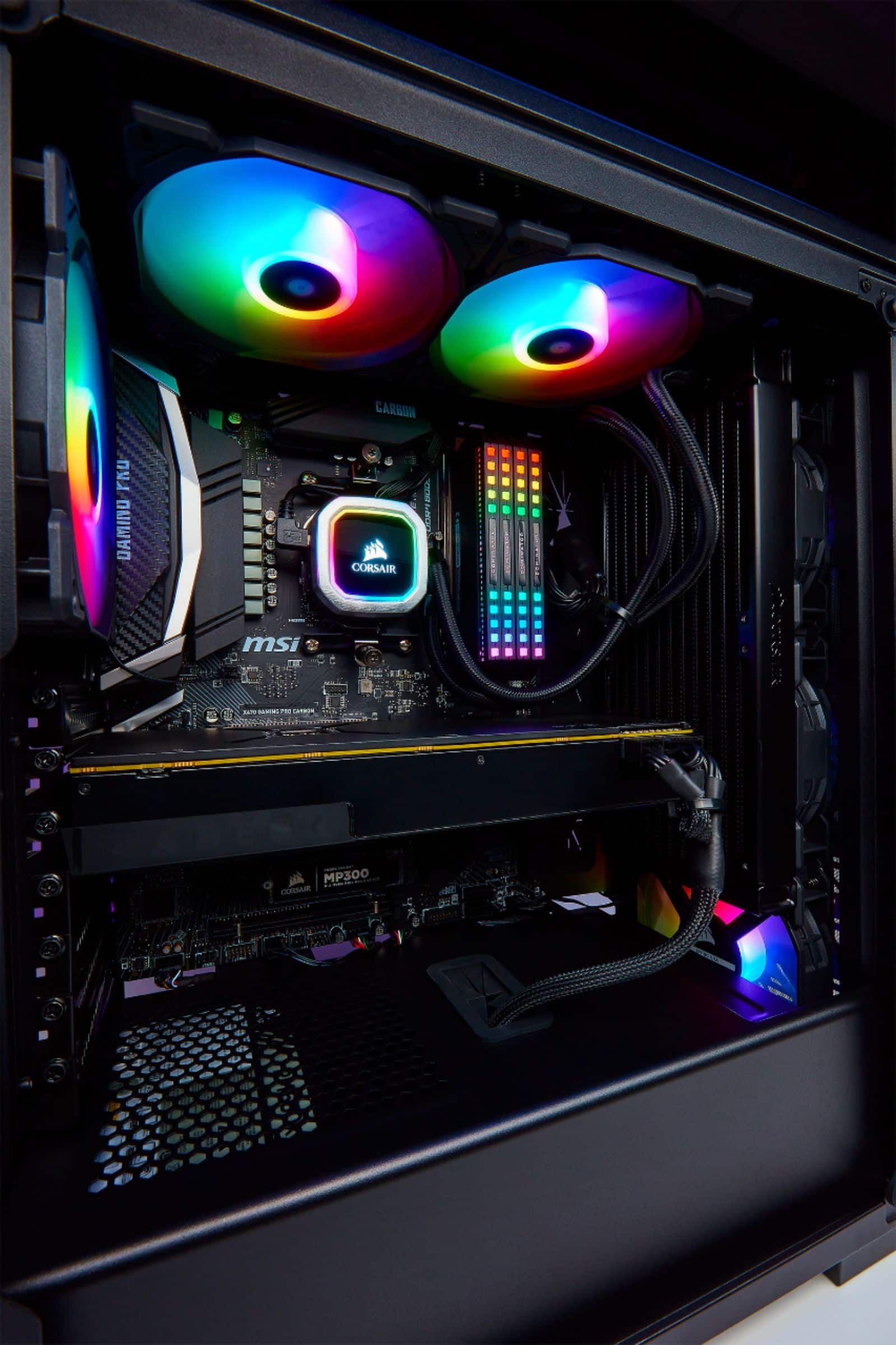 Alt View 24. CORSAIR - iCUE 220T RGB Airflow ATX Mid-Tower Smart Case.