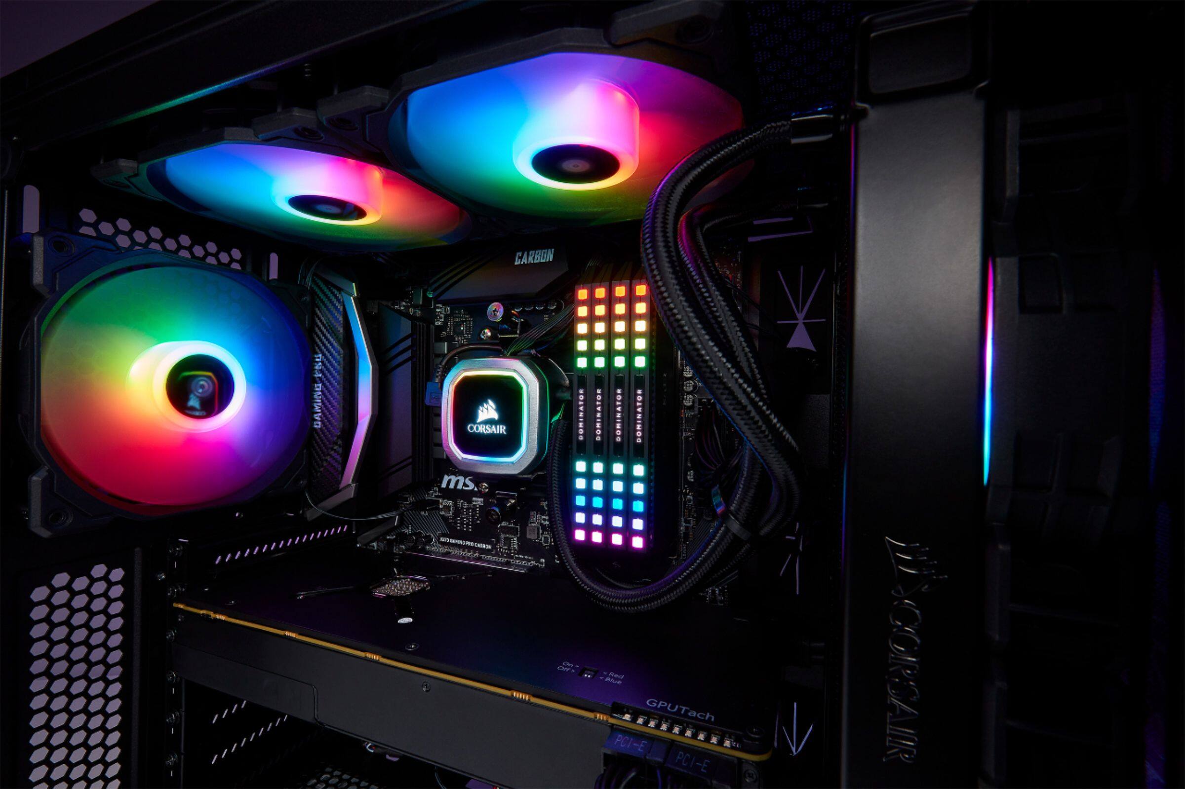 Alt View 25. CORSAIR - iCUE 220T RGB Airflow ATX Mid-Tower Smart Case.