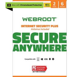Webroot - Internet Security Plus + Antivirus Protection (6 Devices) (2-Year Subscription) - Android, Apple iOS, Chrome, Mac OS, Windows - Front_Zoom