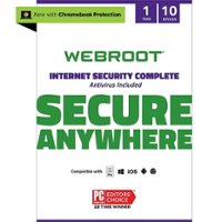 Webroot - Complete Internet Security + Antivirus Protection (10 Devices) (1-Year Subscription) - Android, Apple iOS, Chrome, Mac OS, Windows - Front_Zoom