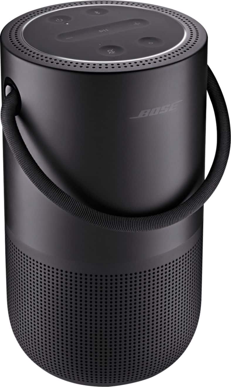 Alt View 12. Bose - Portable Smart Speaker with built-in WiFi, Bluetooth, Google Assistant and Alexa Voice Control - Triple Black.