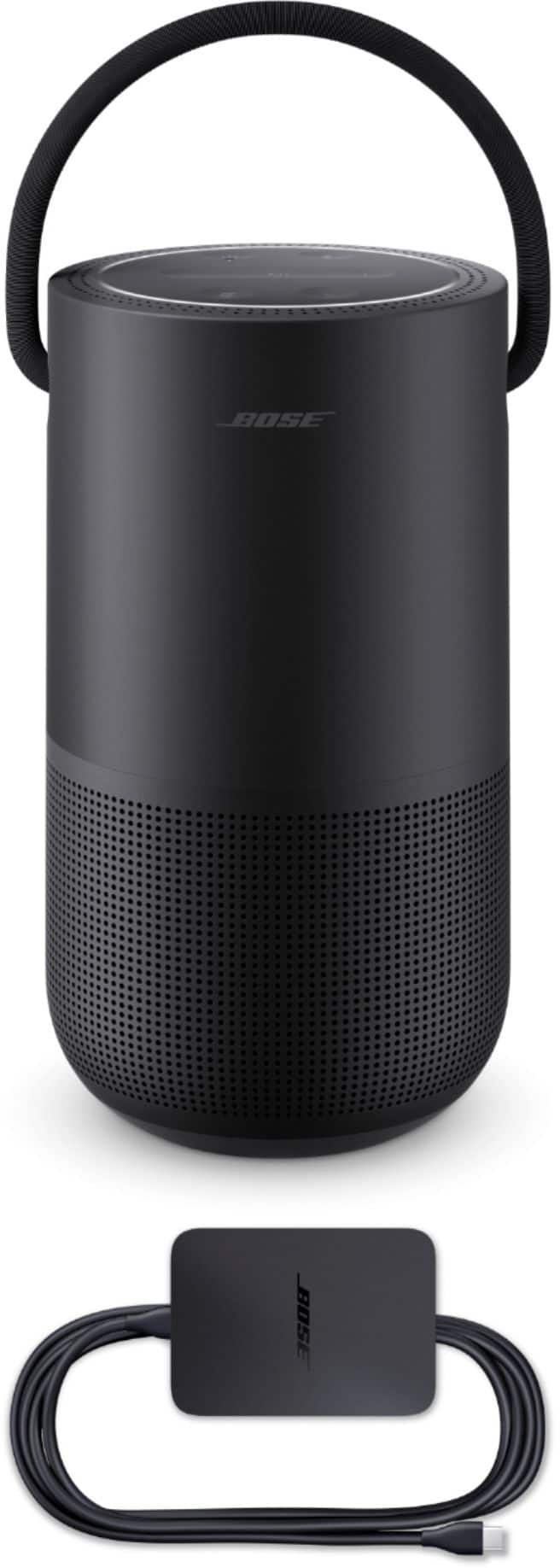 Alt View 14. Bose - Portable Smart Speaker with built-in WiFi, Bluetooth, Google Assistant and Alexa Voice Control - Triple Black.