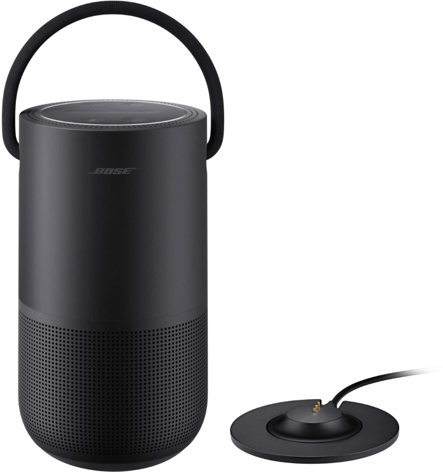 Alt View 15. Bose - Portable Smart Speaker with built-in WiFi, Bluetooth, Google Assistant and Alexa Voice Control - Triple Black.