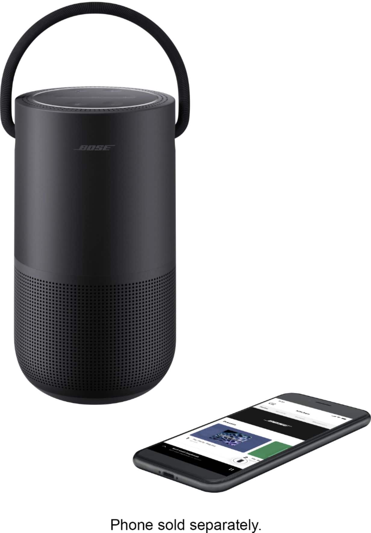 Alt View 20. Bose - Portable Smart Speaker with built-in WiFi, Bluetooth, Google Assistant and Alexa Voice Control - Triple Black.