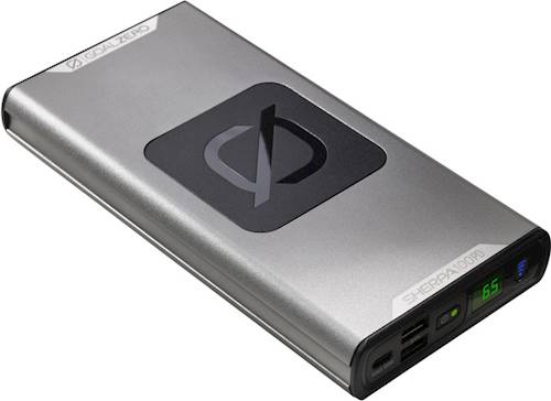 Angle View: Goal Zero - Sherpa 25,600 mAh Portable Charger for Most Qi and USB Enabled Devices - Space Gray