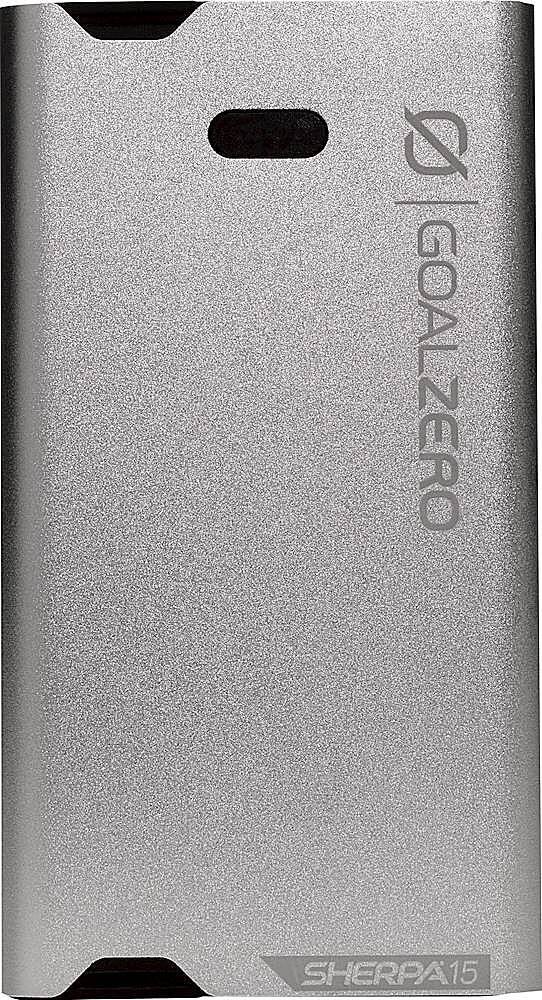Goal Zero - Sherpa 3870 mAh Portable Charger for Most Lightning and Micro USB Enabled Devices - Silver - Front_Zoom