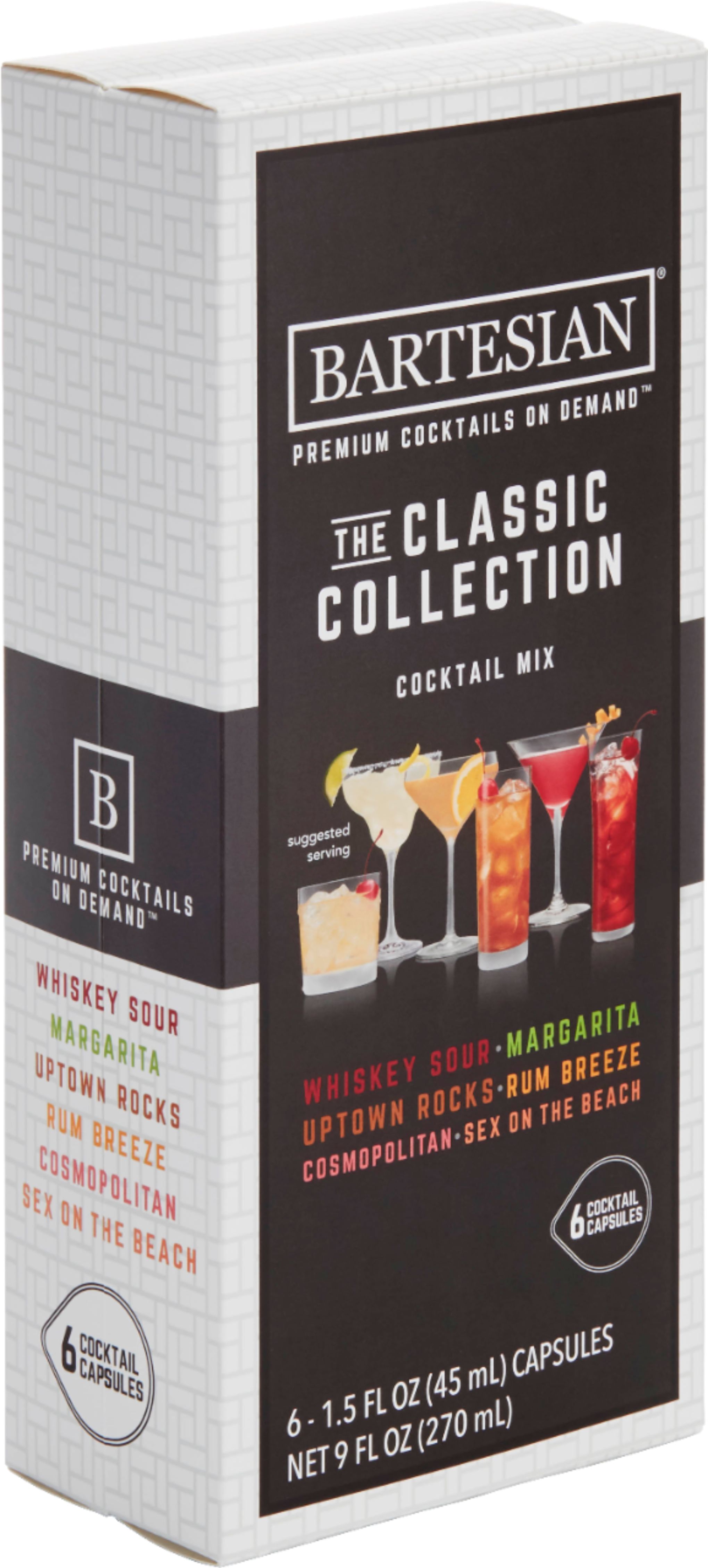 Bartesian Cosmopolitan, Margarita, and Old Fashioned Cocktail Mixer  Capsules, Pack of 18 Cocktail Capsules, for Bartesian Premium Cocktail  Maker