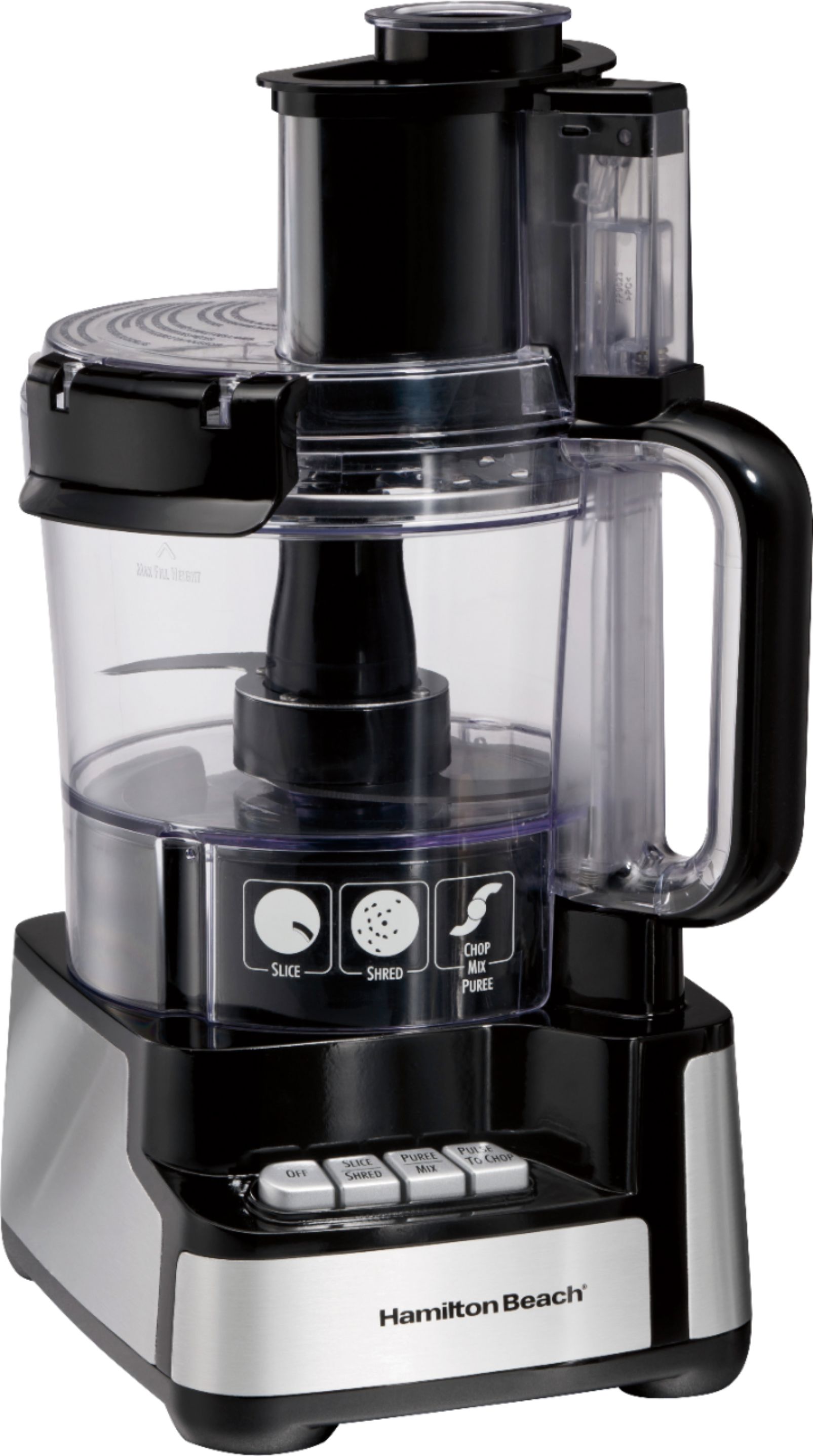 Food Processor Hamilton Beach,10-Cup Stack & Snap with Big Mouth,Black &  Stainle 40094707201