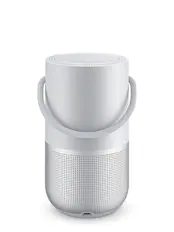 Front. Bose - Portable Smart Speaker with built-in WiFi, Bluetooth, Google Assistant and Alexa Voice Control - Luxe Silver.