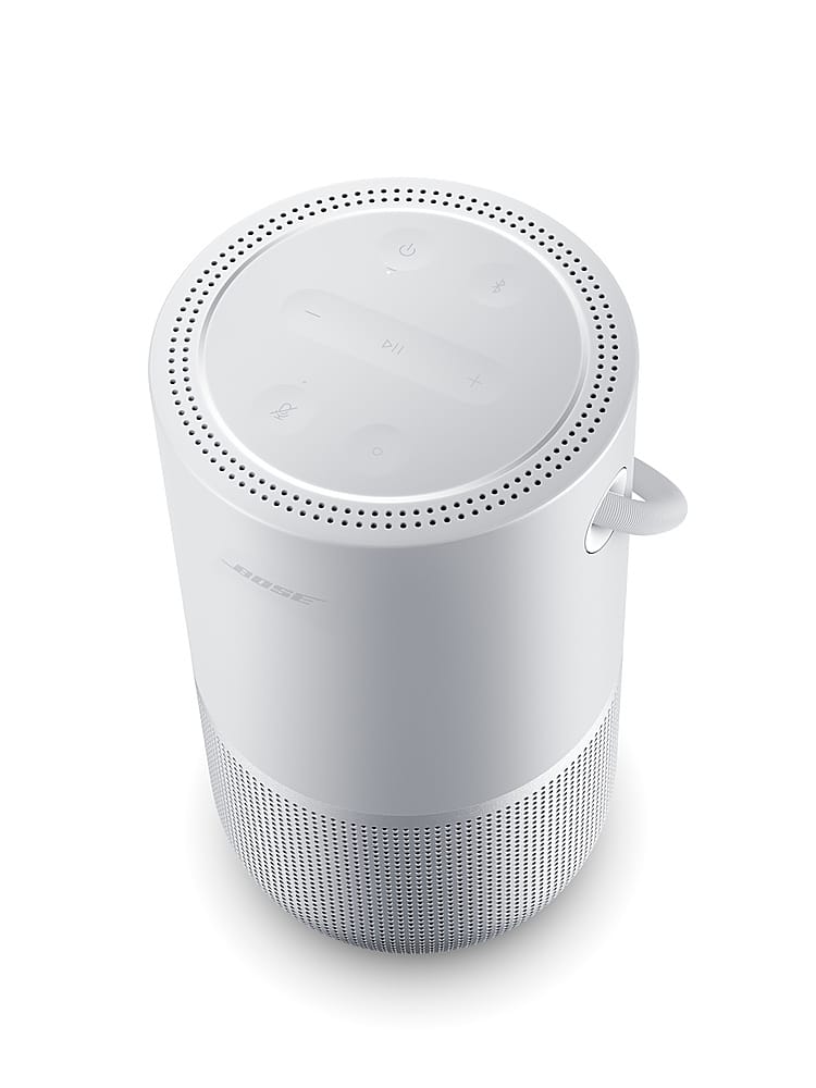 Alt View 12. Bose - Portable Smart Speaker with built-in WiFi, Bluetooth, Google Assistant and Alexa Voice Control - Luxe Silver.