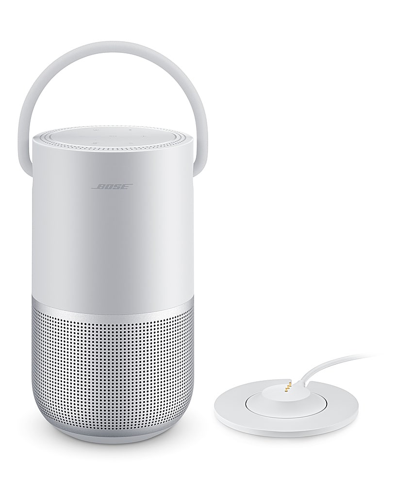 Alt View 14. Bose - Portable Smart Speaker with built-in WiFi, Bluetooth, Google Assistant and Alexa Voice Control - Luxe Silver.