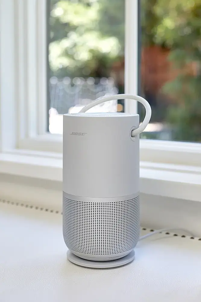 Alt View 16. Bose - Portable Smart Speaker with built-in WiFi, Bluetooth, Google Assistant and Alexa Voice Control - Luxe Silver.