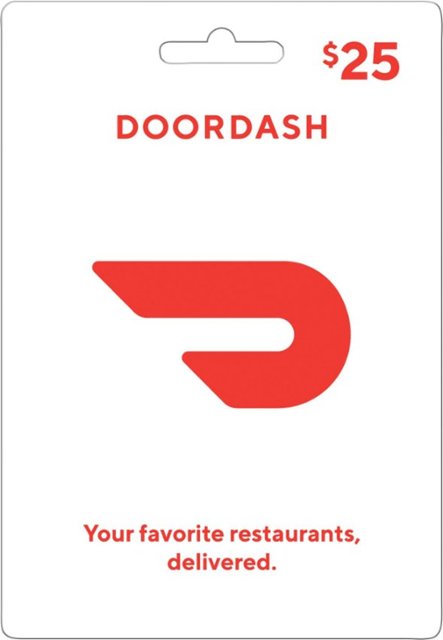 Front Zoom. DoorDash - $25 Gift Card.