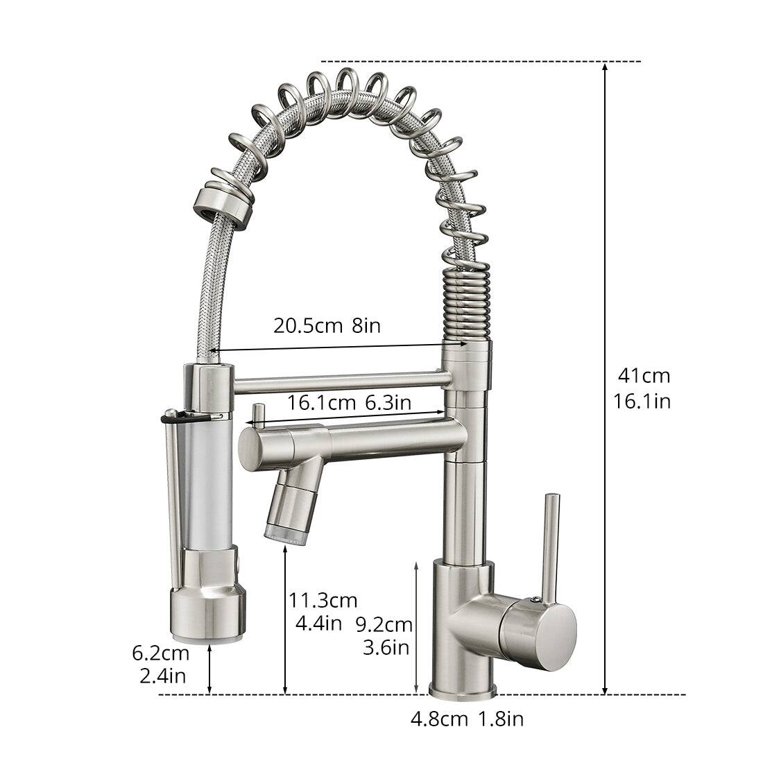20.5cm 8in  
16.1cm 6.3in  
41cm 16.1in  
6.2cm 2.4in  
11.3cm 4.4in  
9.2cm 3.6in  
4.8cm 1.8in