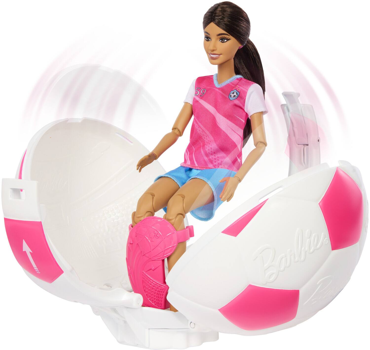 Alt View 3. Mattel - Barbie Team Barbie Roll & Reveal Soccer Player Doll and Accessories   - COLLECTIBLES - Multicolor.