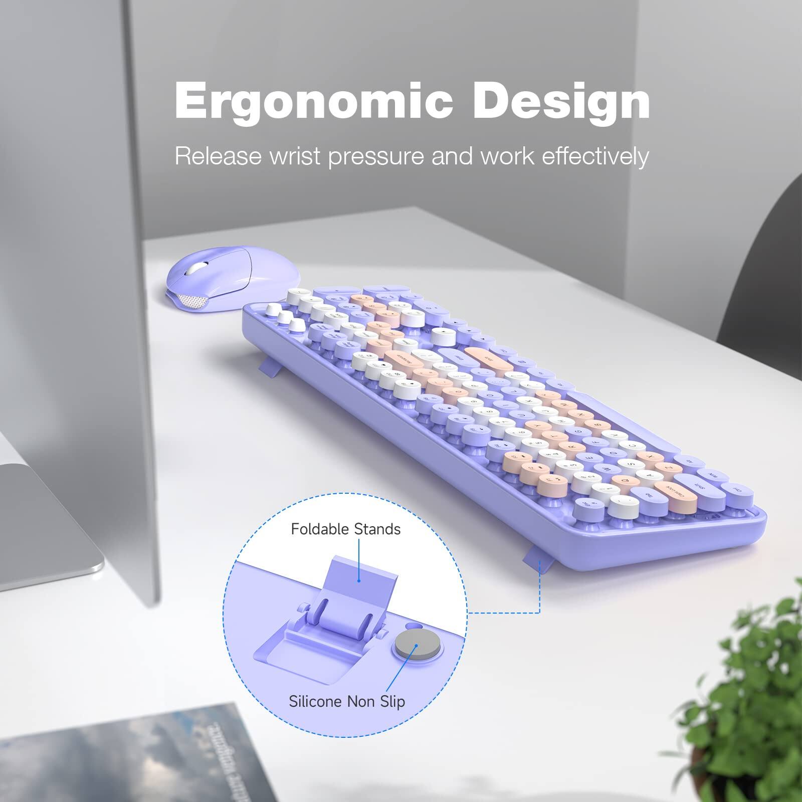 Ergonomic Design  
Release wrist pressure and work effectively  

Foldable Stands  
Silicone Non Slip