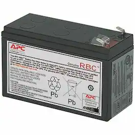 APC - Replacement Battery Cartridge for Back-UPS, 12V 6.5Ah lead-acid battery, 2-year repair or replace warranty - Lead - Black