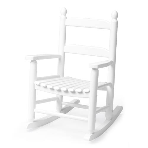 Winado - 24in Wooden Child's Rocking Chair, All Weather Small Wooden Rocking Chair Patio Rocker for Indoor Garden Yard Balcony - White