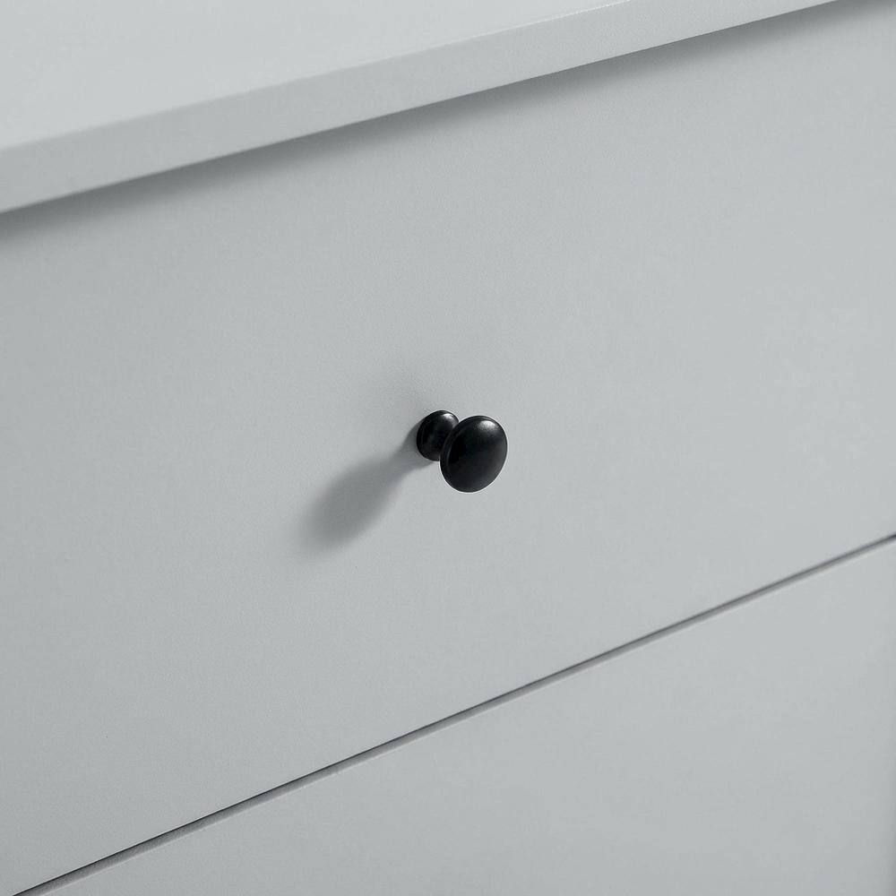 Back. FurniFact - Nightstand with Two Drawers in Elegant Finish for Bedroom Storage - Gray.