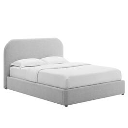 Modway - Keynote Upholstered Fabric Curved Full Platform Bed - Gray