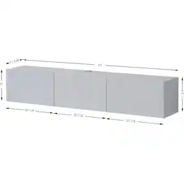 Atelier Mobili - Floating TV Stand, TV Stand up to 75 inch TV - Brown