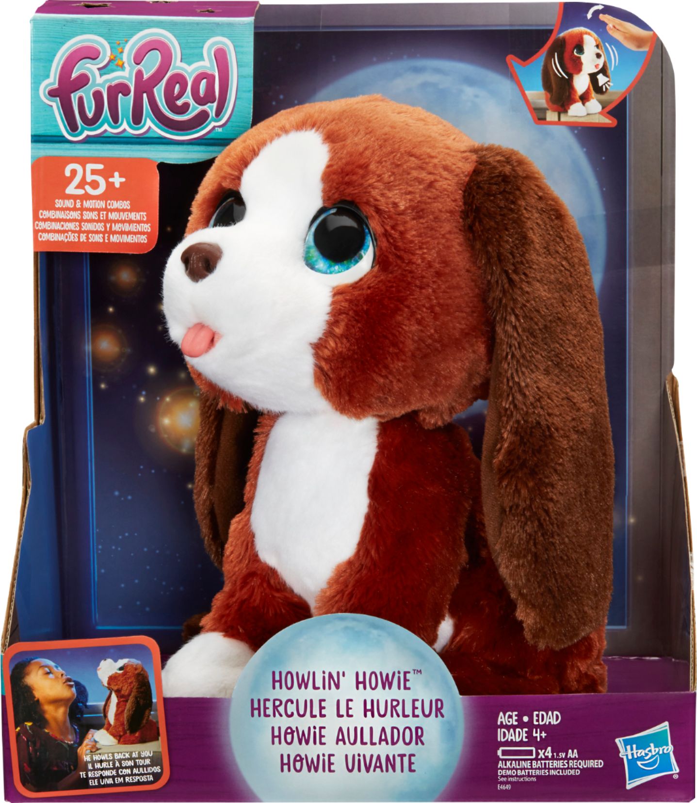 Angle View: furReal Howlin' Howie Interactive Plush Pet Toy, for Kids Ages 4 and up